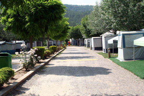 Calle de parcelas